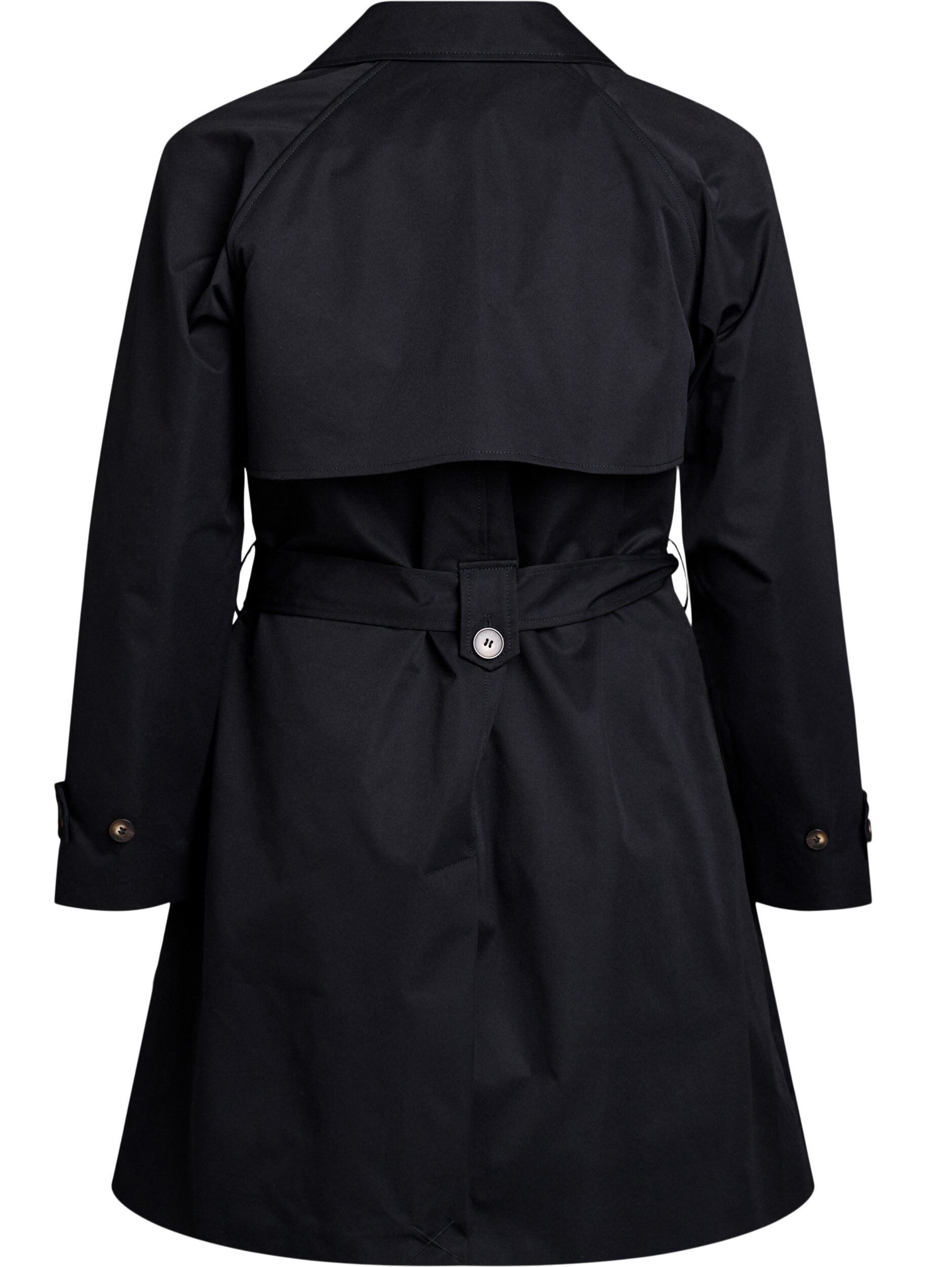 ZizziTrenchcoat in Midi-L&auml;nge mit G&uuml;rtel, Black, Packshot image number 1