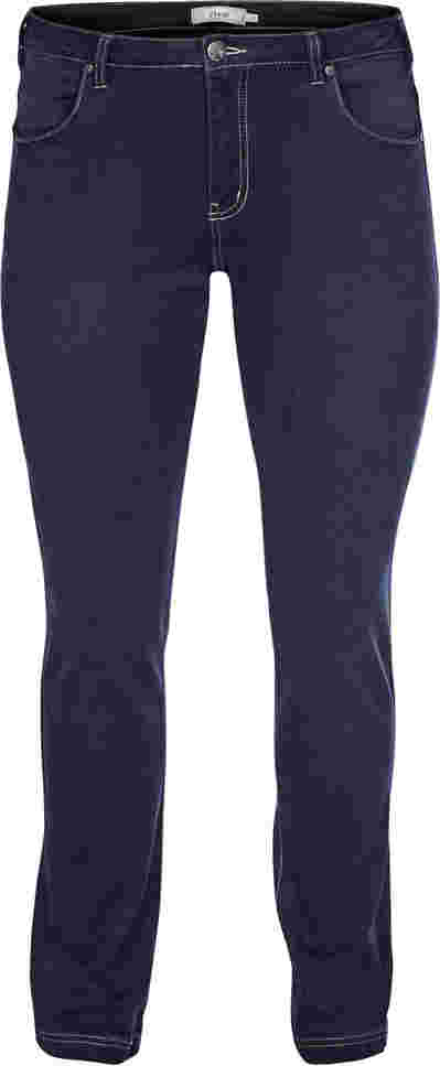 Slim Fit Emily Jeans mit normaler Taille, Grey Denim, Packshot image number 0