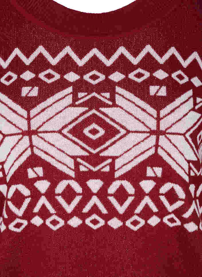 Strickbluse mit Weihnachtsmotiv, Rio Red Comb, Packshot image number 2