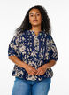 Bluse mit Print und 1/2-Ärmeln, Blau, Model image number 0