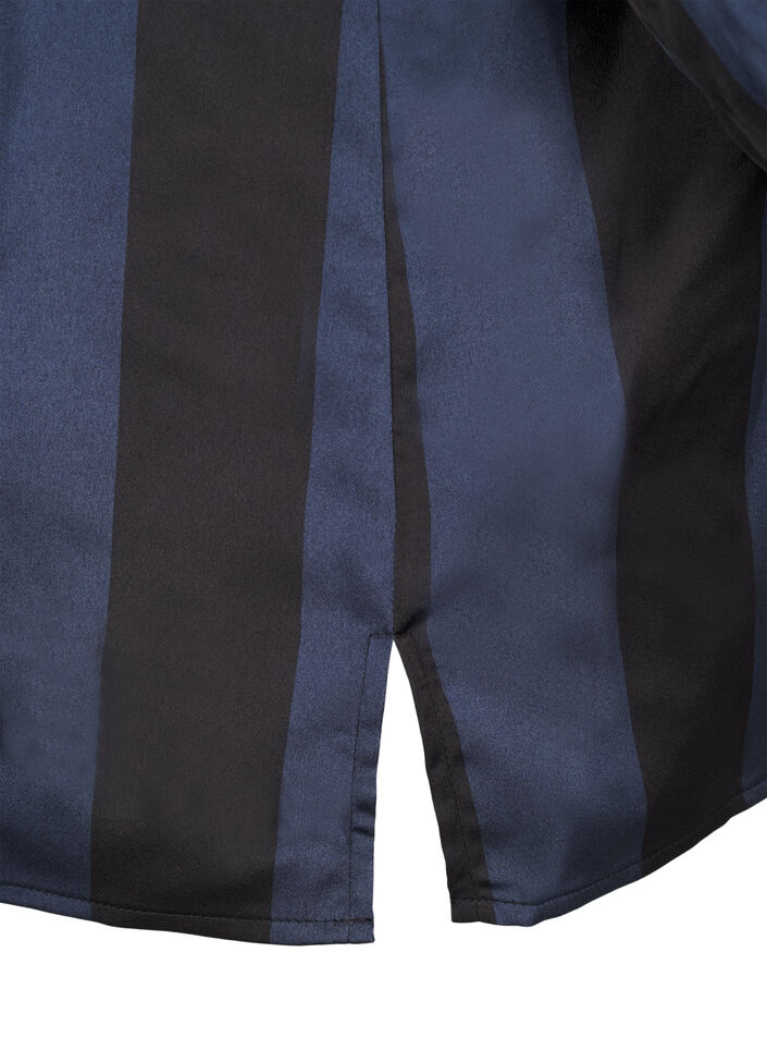 Satin-Hemd mit Streifen, Spellbound w. Black, Packshot image number 3