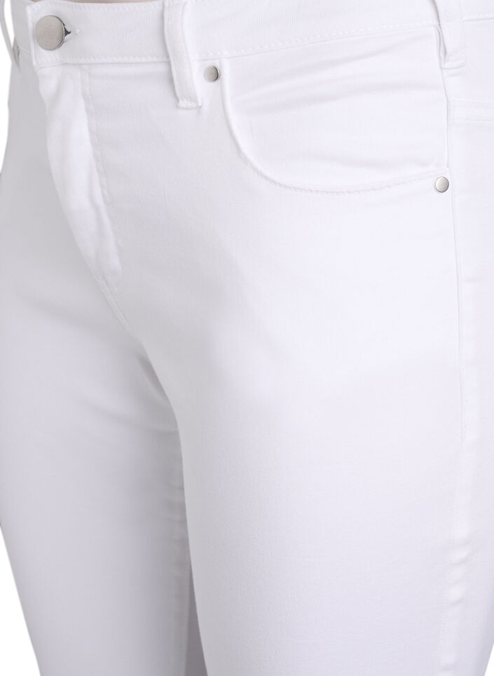 Slim Fit Emily Jeans mit normaler Taillenh&ouml;he, Wei&szlig;, Packshot image number 2
