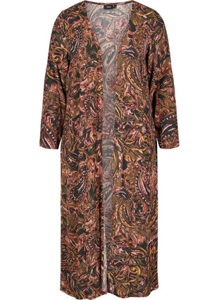 Langer Kimono aus Viskose mit Print, Paisley AOP, Packshot image number 0