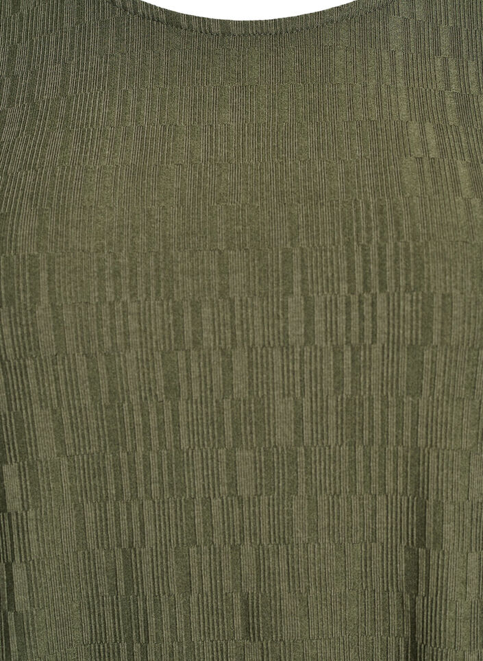 Bluse mit Struktur und 3/4-&Auml;rmeln, Gr&uuml;n, Packshot image number 2
