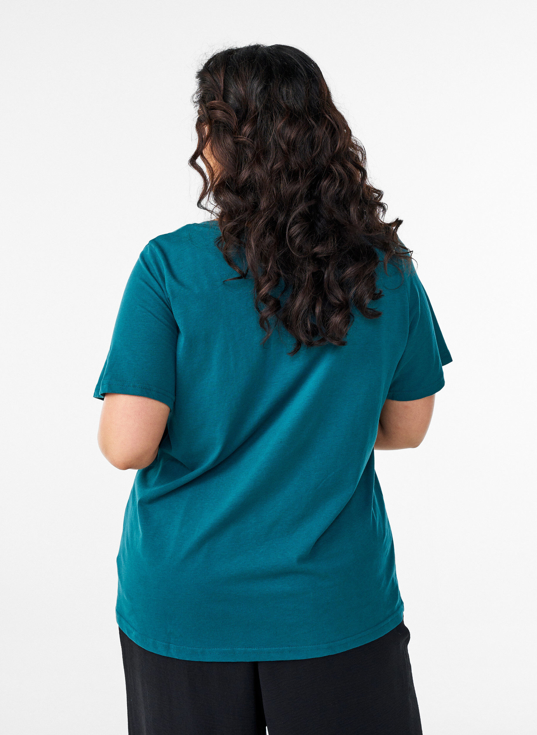 ZizziT-Shirt mit V-Ausschnitt, Gr&uuml;n, Model image number 2