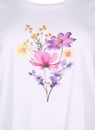 T-shirts mit Blumenmotiv, Bright W. w. Flower, Packshot image number 2