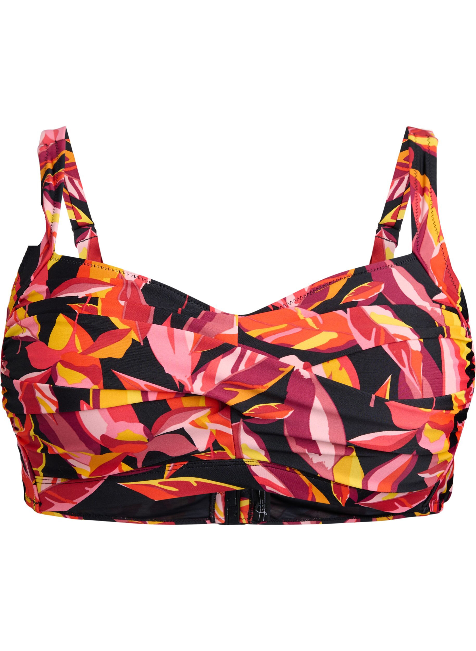 Wattierter Bikini-Oberteil mit Print