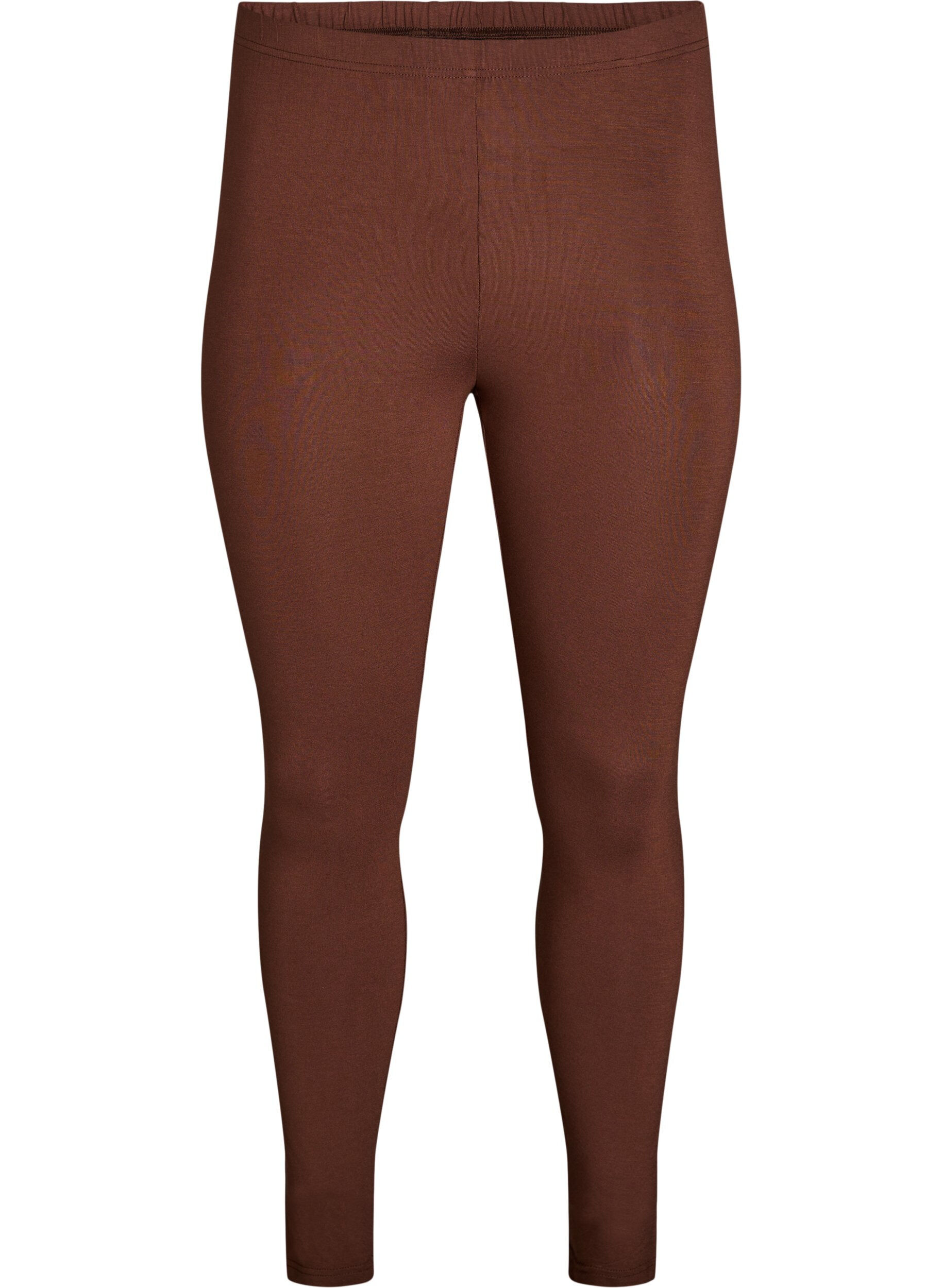 ZizziBasic Leggings aus Viskose, Braun, Packshot image number 0