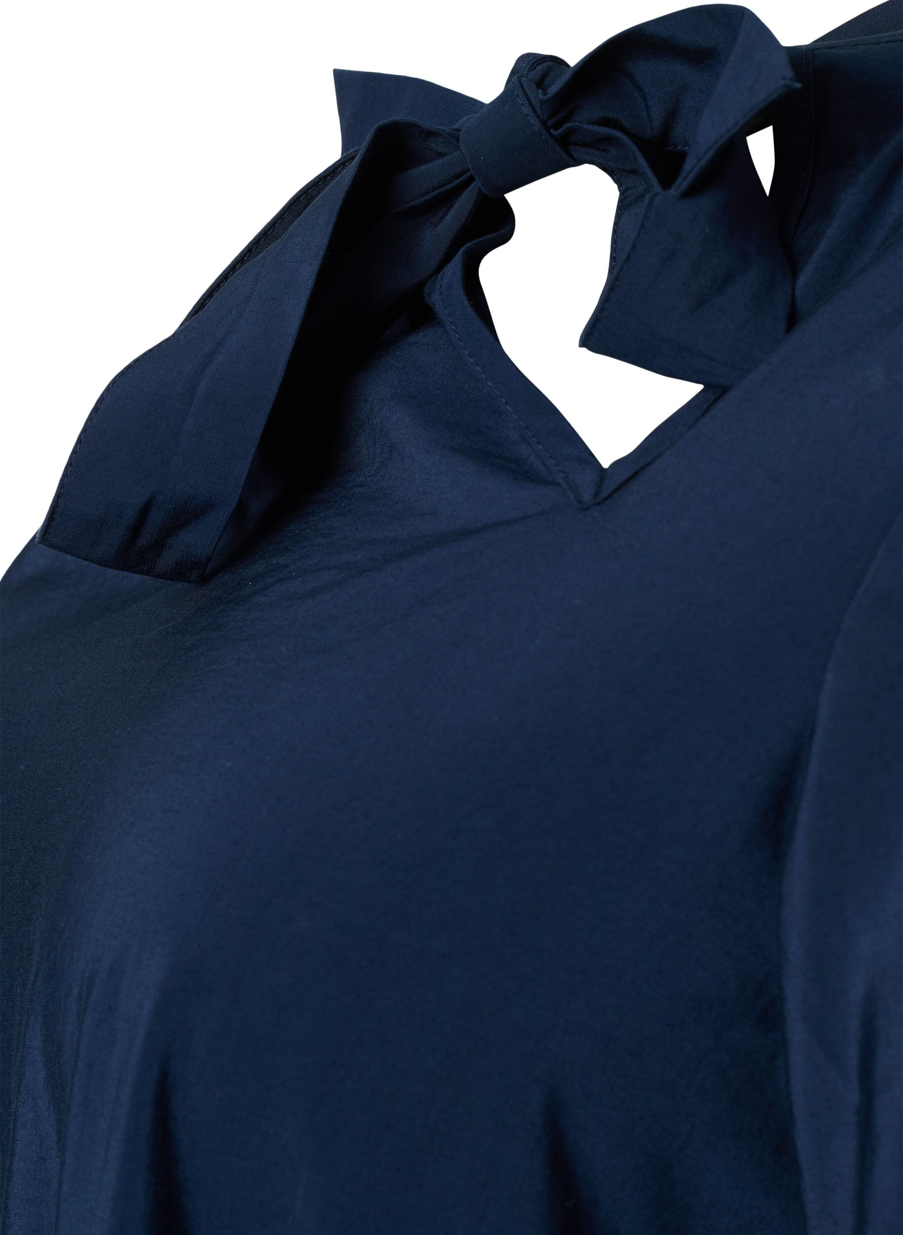 ZizziLang&auml;rmliges Kleid aus Viskose mit Schleife, Total Eclipse, Packshot image number 2