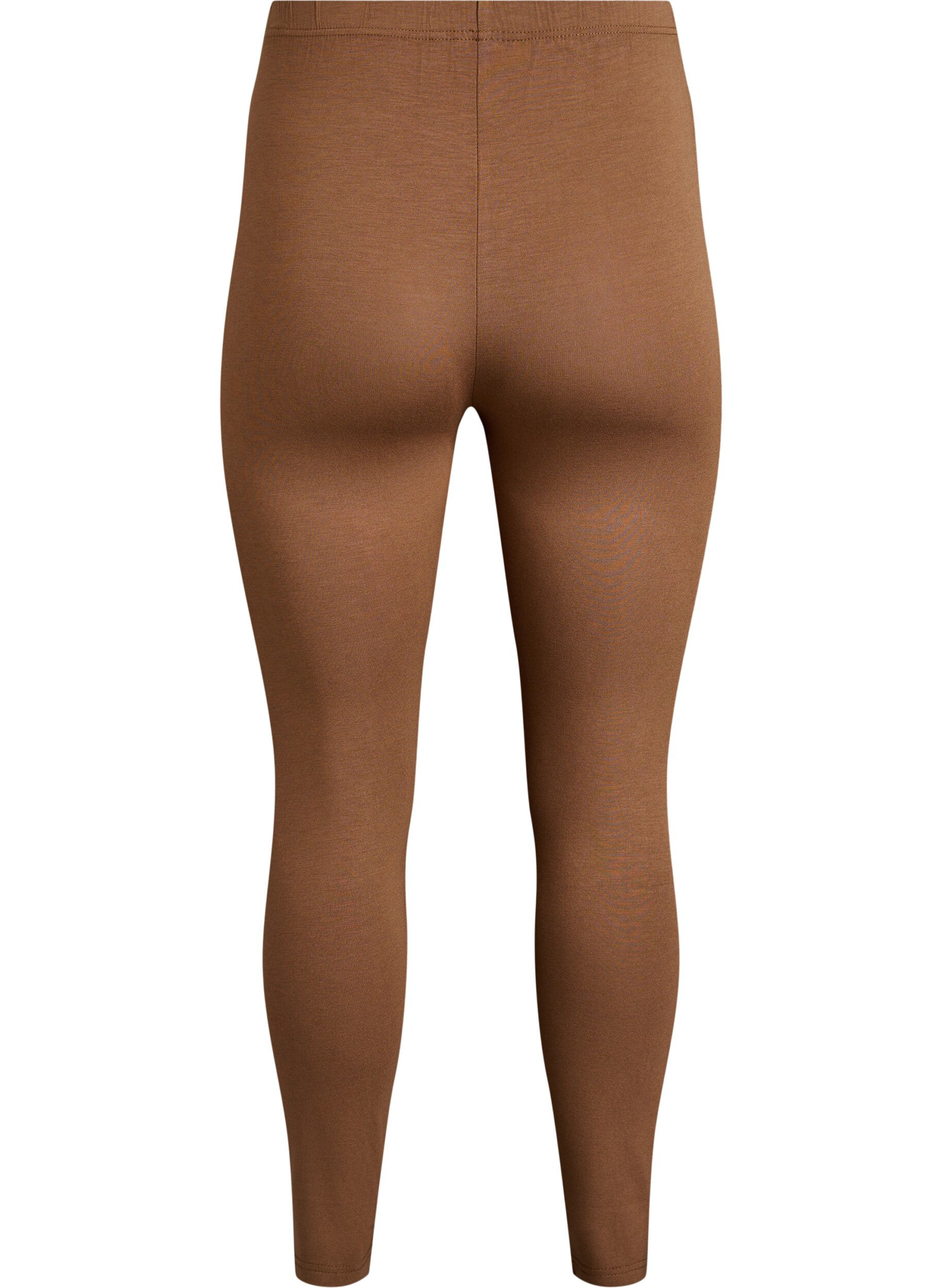 ZizziBasic Leggings aus Viskose, Braun, Packshot image number 1