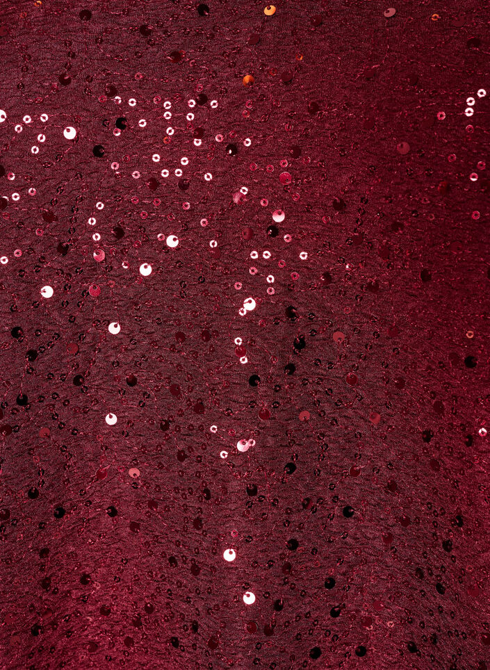 Paillettenbluse mit Ballon&auml;rmeln, Rot, Packshot image number 2
