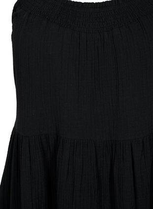 Schlichtes Trägerkleid aus Baumwolle, Black, Packshot image number 2