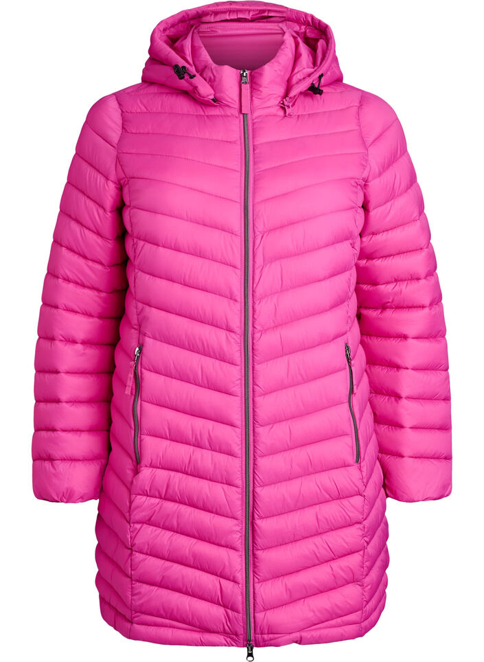 Leichte Jacke mit Taschen und abnehmbarer Kapuze, Rot, Packshot image number 0