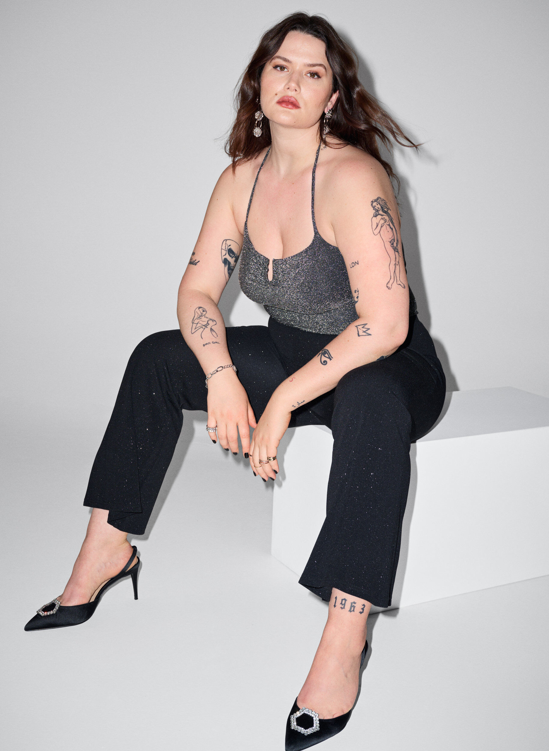 ZizziSilbernes &auml;rmelloses Oberteil, Black Silver, Image image number 0