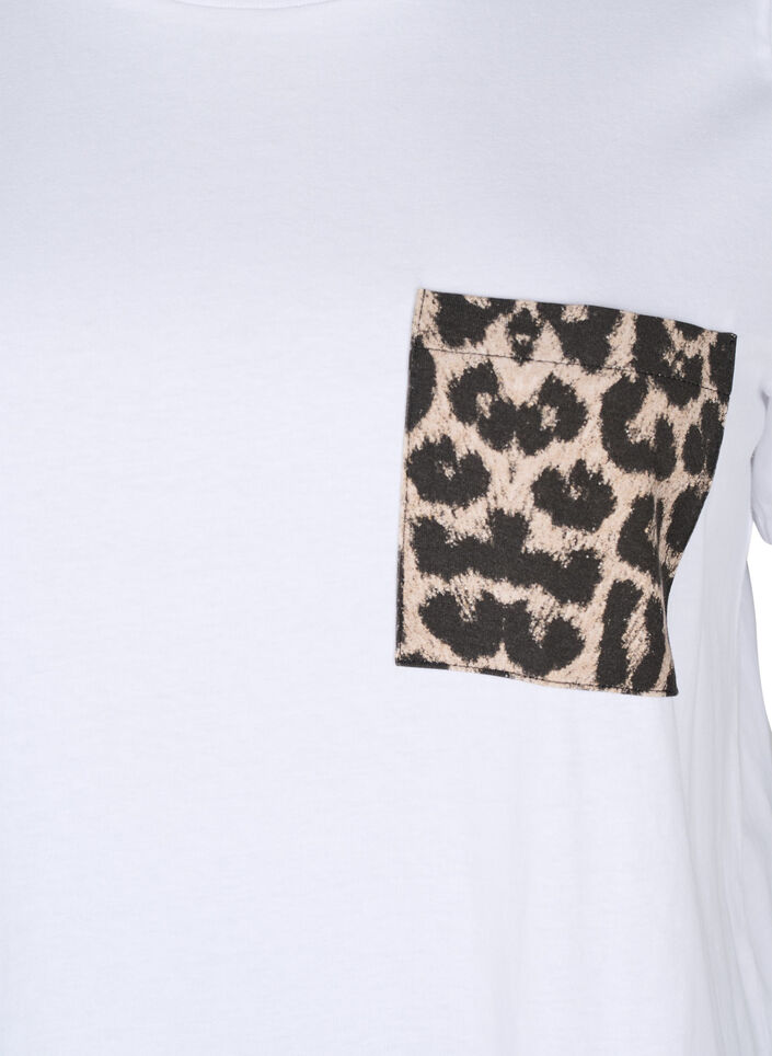 T-Shirt mit Brusttasche, Weiß, Packshot image number 2