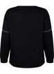 Sweatshirt mit Kontrastnähten, Black, Packshot image number 1