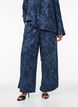 Lockere Hose mit strukturiertem Ton-in-Ton-Muster, Blau, Model image number 2