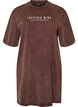 Lockeres T-Shirt-Kleid mit Washed-Optik, Braun, Packshot image number 0