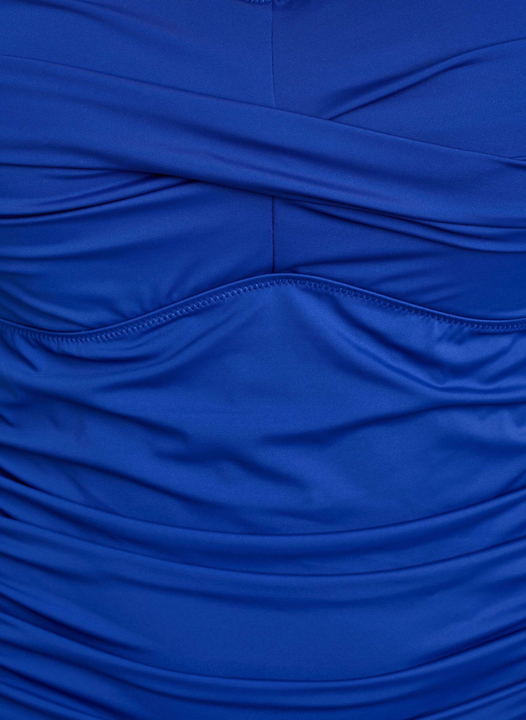 ZizziWattierter Badeanzug mit Drapierung, Blau, Packshot image number 2