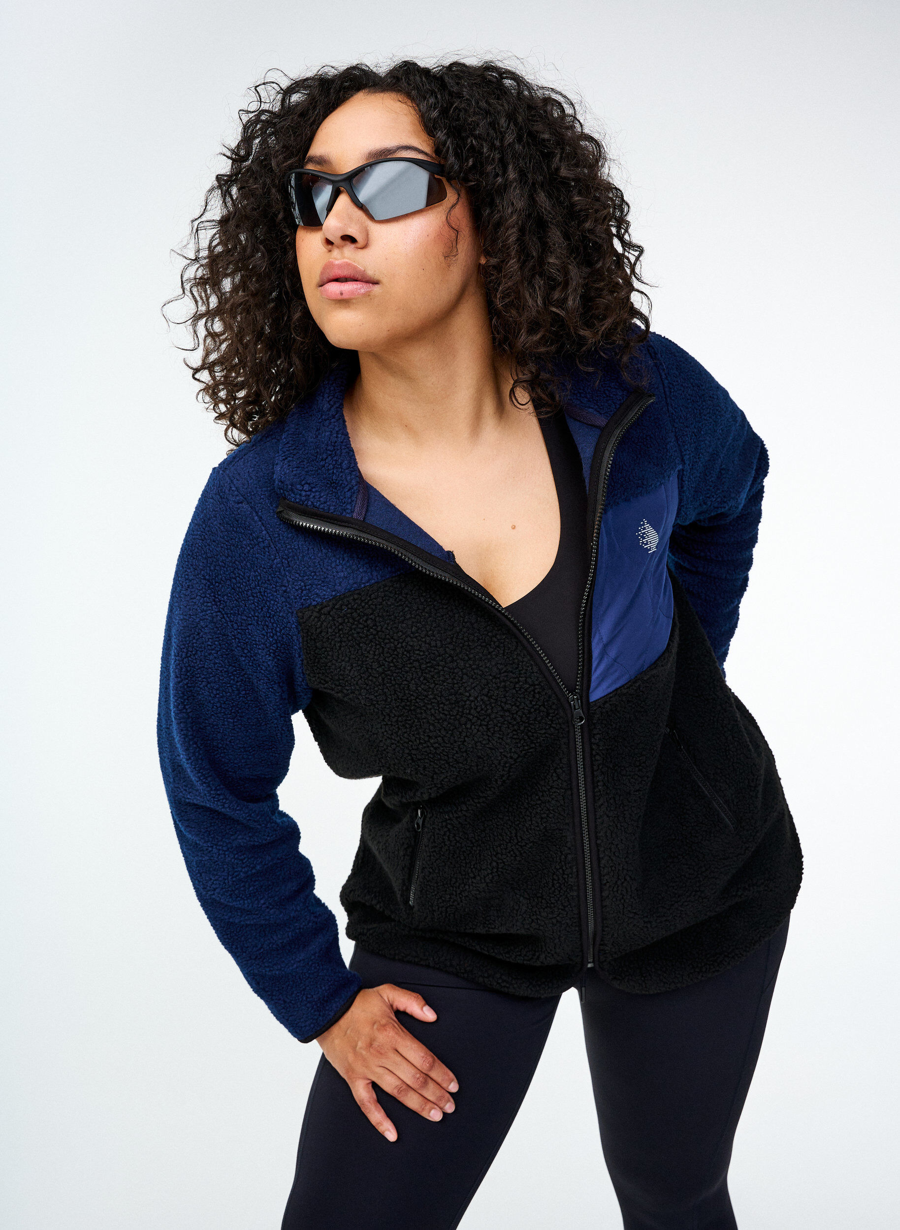ZizziTeddyjacke mit Farbblock, Night Sky comb., Image image number 1