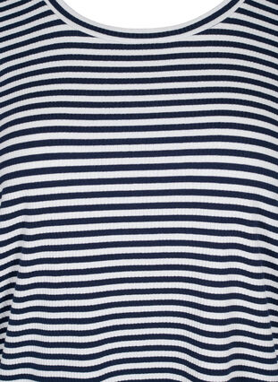 Langarm Bluse mit Streifen, N. Sky/White Stripe, Packshot image number 2