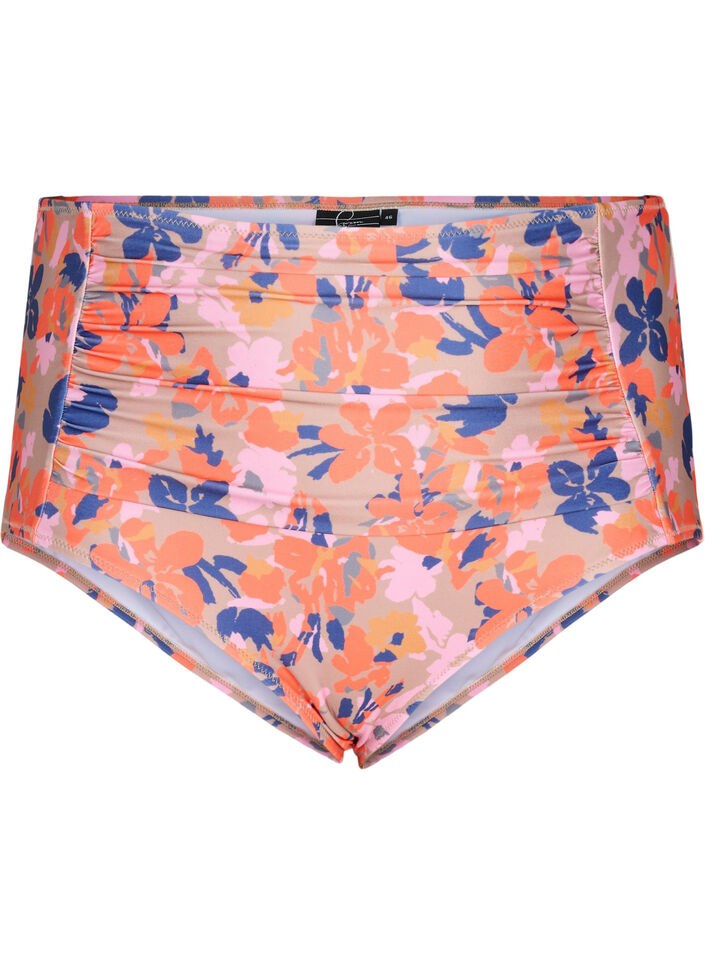Extra hoch taillierte Bikini-Hose mit Print, Gelb, Packshot image number 0