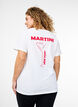 T-Shirt mit Printdetail, Weiß, Model image number 0