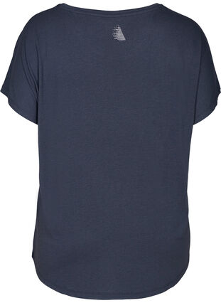 Kurzarm Trainings-T-Shirt mit Aufdruck, Graphite, Packshot image number 1