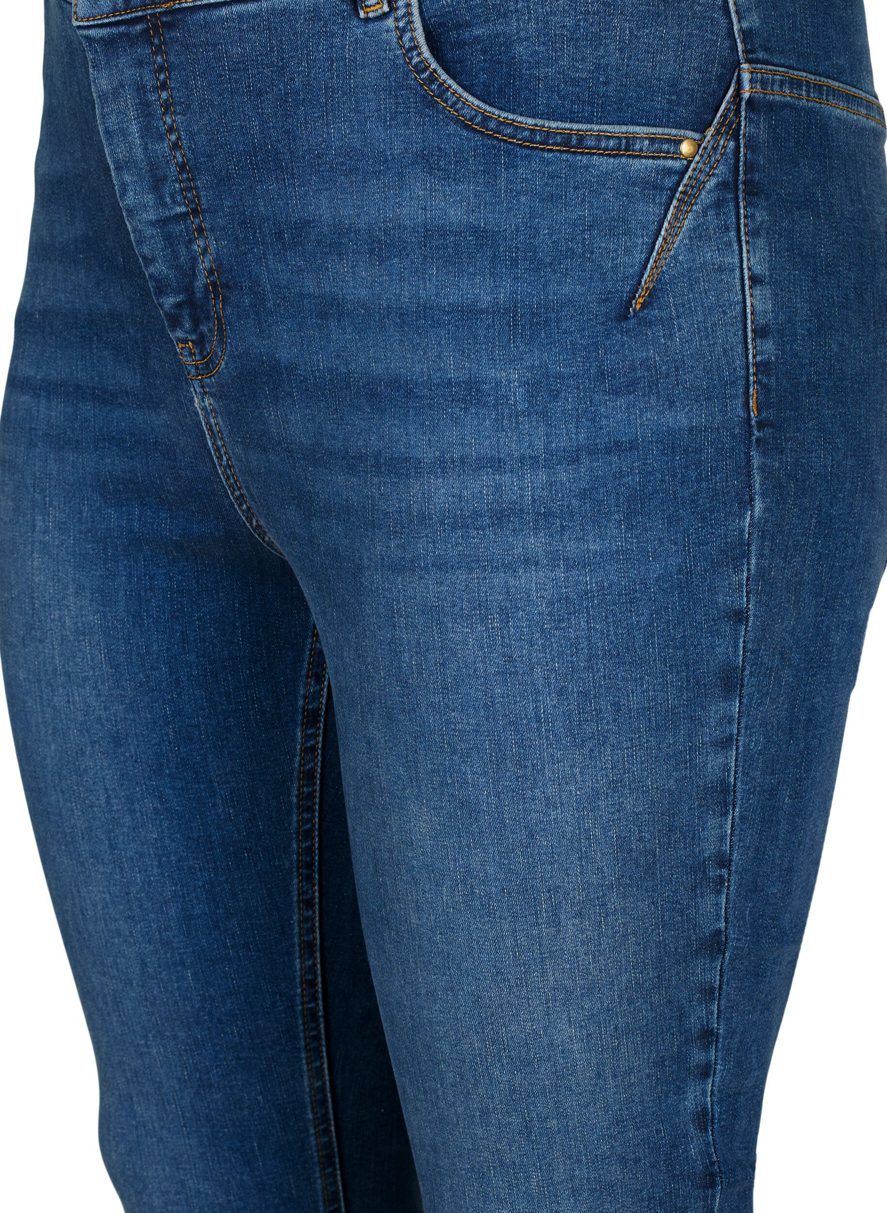 ZizziSuper schlanke Amy Jeans mit hoher Taille, Blue denim, Packshot image number 2