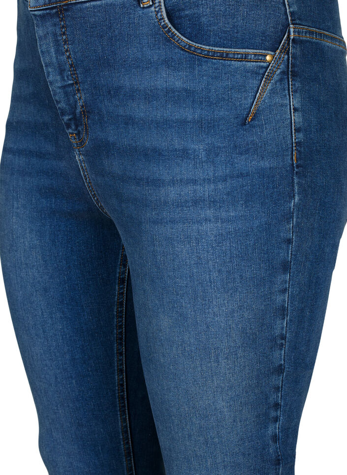 Super schlanke Amy Jeans mit hoher Taille, Blue denim, Packshot image number 2