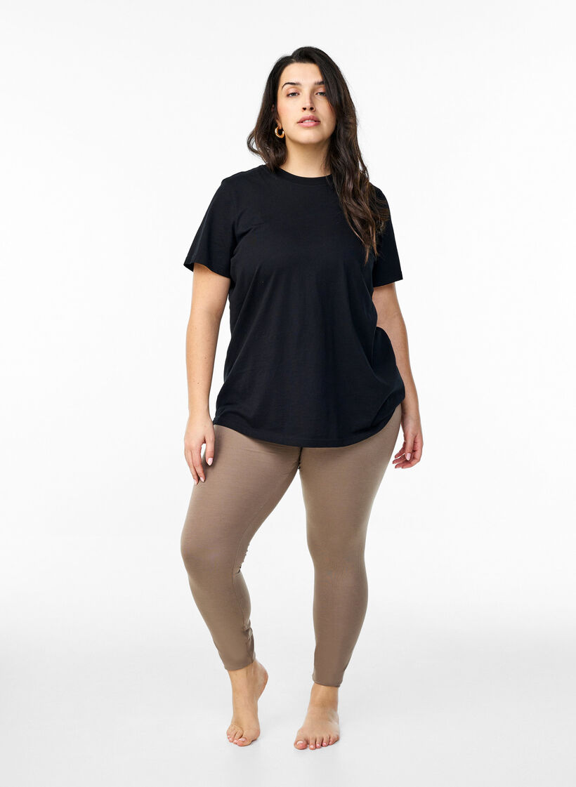 Basic Leggings aus Viskose, Braun, Model image number 1