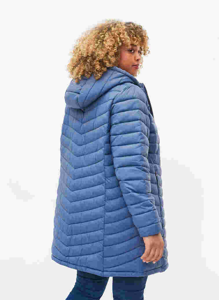 Gesteppte leichte Jacke mit abnehmbarer Kapuze und Taschen, Bering Sea, Model image number 0