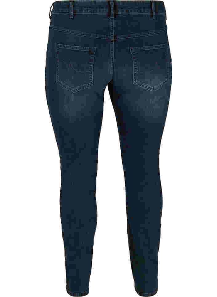 Slim Fit Emily Jeans mit Nieten, Dark blue, Packshot image number 1