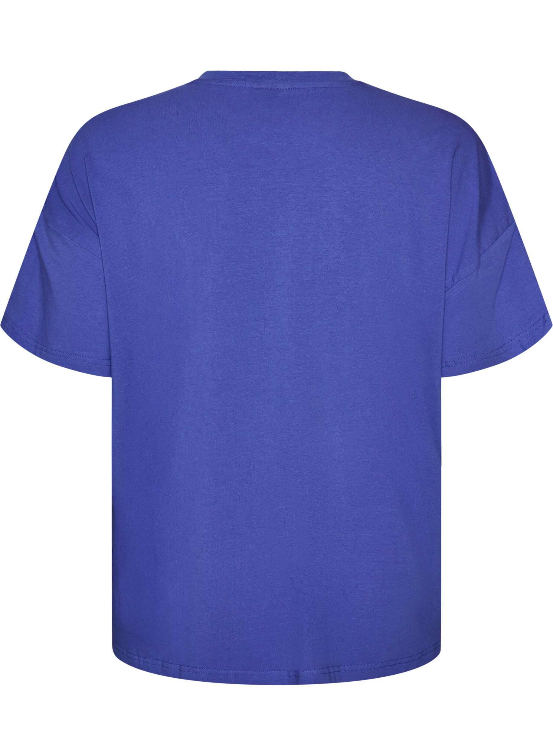 ZizziT-Shirt aus Bio-Baumwolle mit kleinem Frontmotiv, Blau, Packshot image number 1