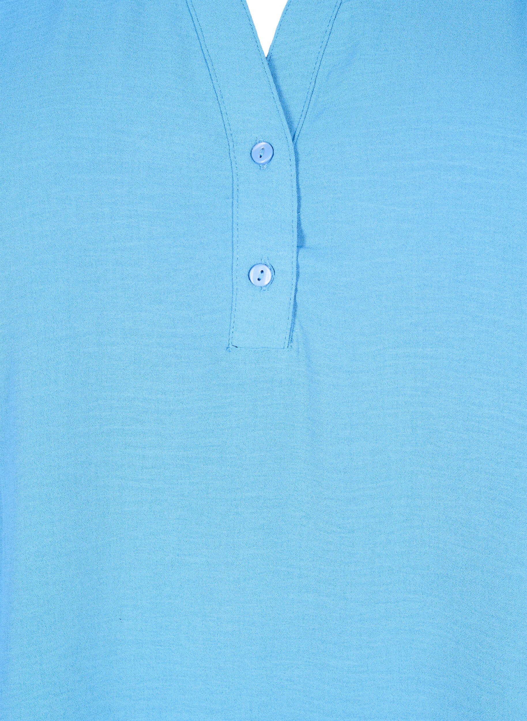 ZizziLang&auml;rmelige Hemdbluse mit V-Ausschnitt, Riverside, Packshot image number 2