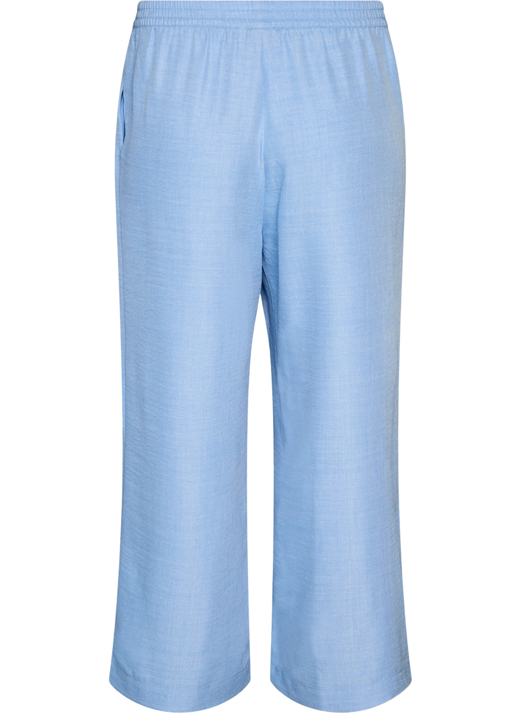 ZizziLockere Hose mit elastischem Bund und Taschen, Blau, Packshot image number 1