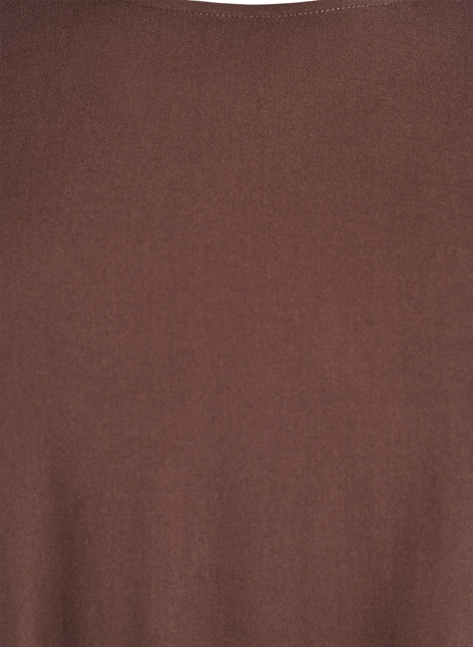 ZizziKurz&auml;rmelige, gewebte Bluse mit Rundhals, Braun, Packshot image number 2
