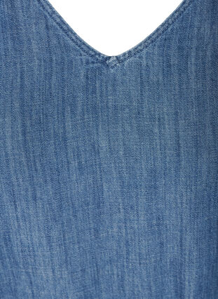 Denimkleid mit Gürtel und 3/4-Ärmeln, Blue denim, Packshot image number 2