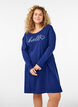 Lang&auml;rmliges Nachthemd aus Bio-Baumwolle, Blau, Model image number 0