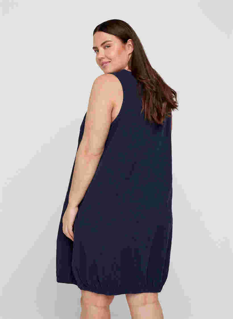 Ärmelloses Kleid aus Baumwolle, Night Sky, Model image number 1