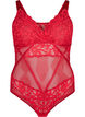 Body aus Spitze mit Mesh, Rhythmic Red, Packshot image number 0