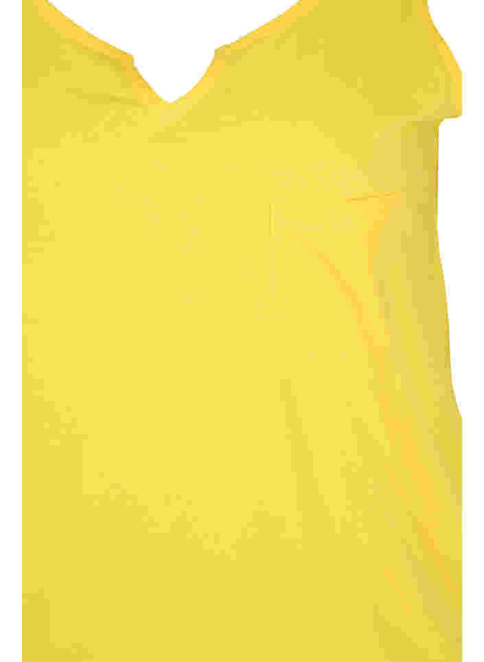 Baumwoll Top mit Gummizug im Saum, Primrose Yellow, Packshot image number 2