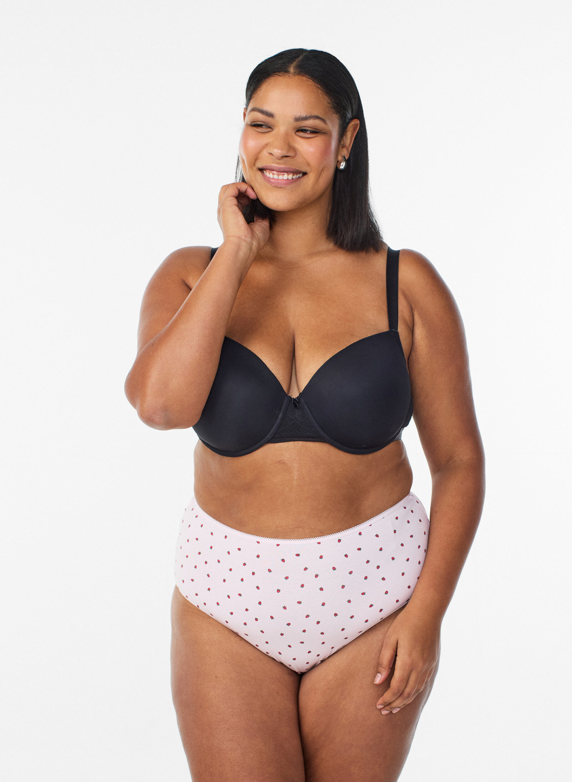 Zizzi7-pack Hipster-Slips mit normaler Taillenh&ouml;he, Rot, Model image number 0