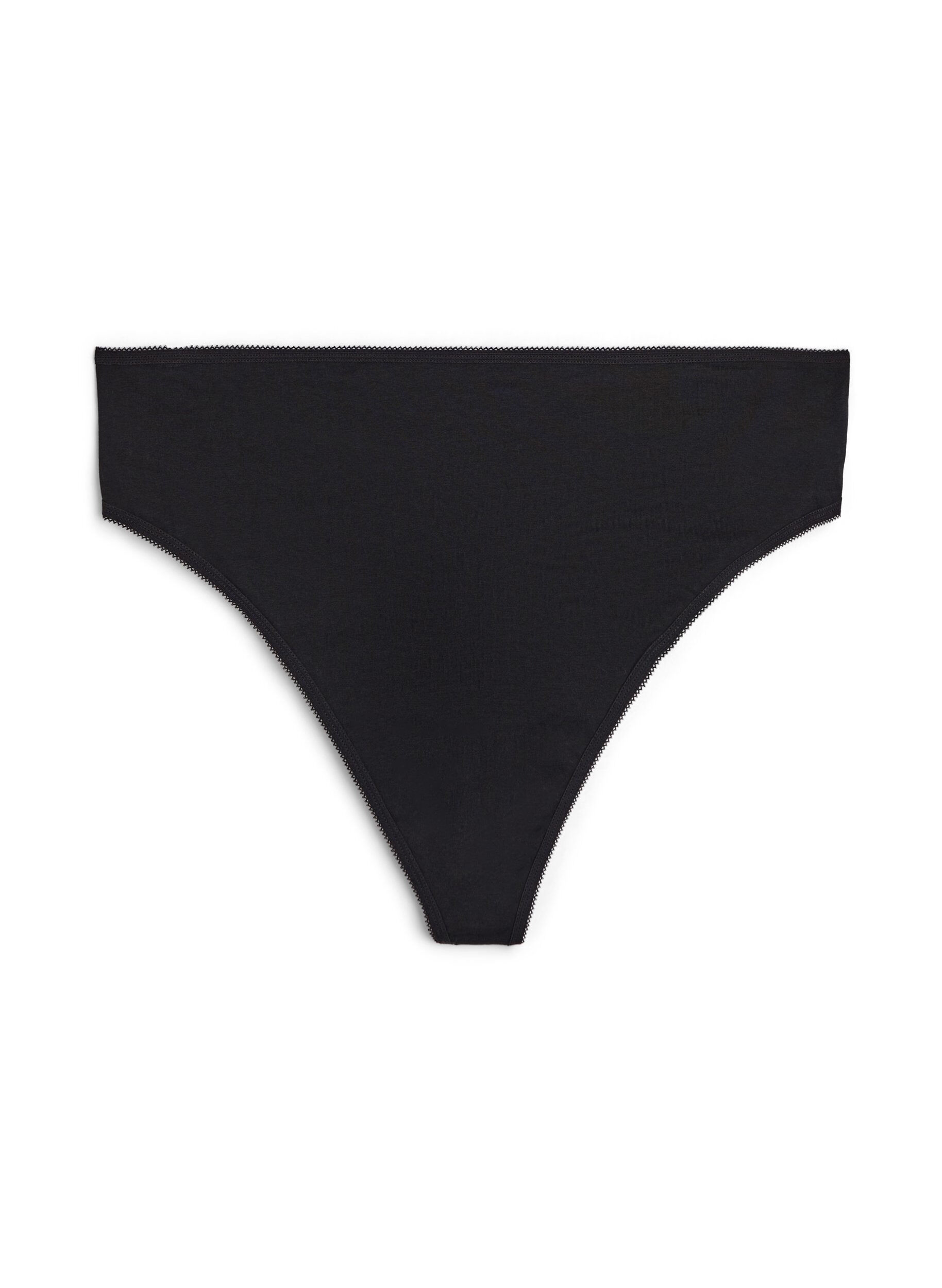 Zizzi7-pack G-String aus Baumwolle, Schwarz, Packshot image number 2