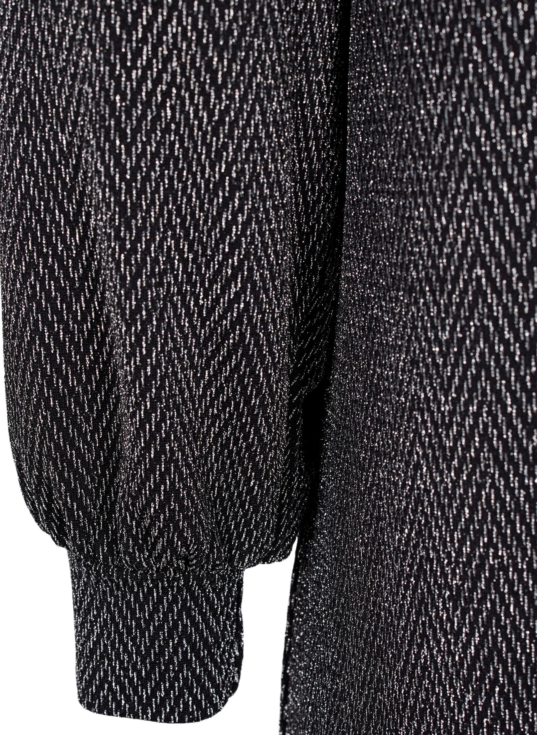 ZizziKleid mit Zickzackmuster und Glitzer, Silver ZigZagShimmer, Packshot image number 3