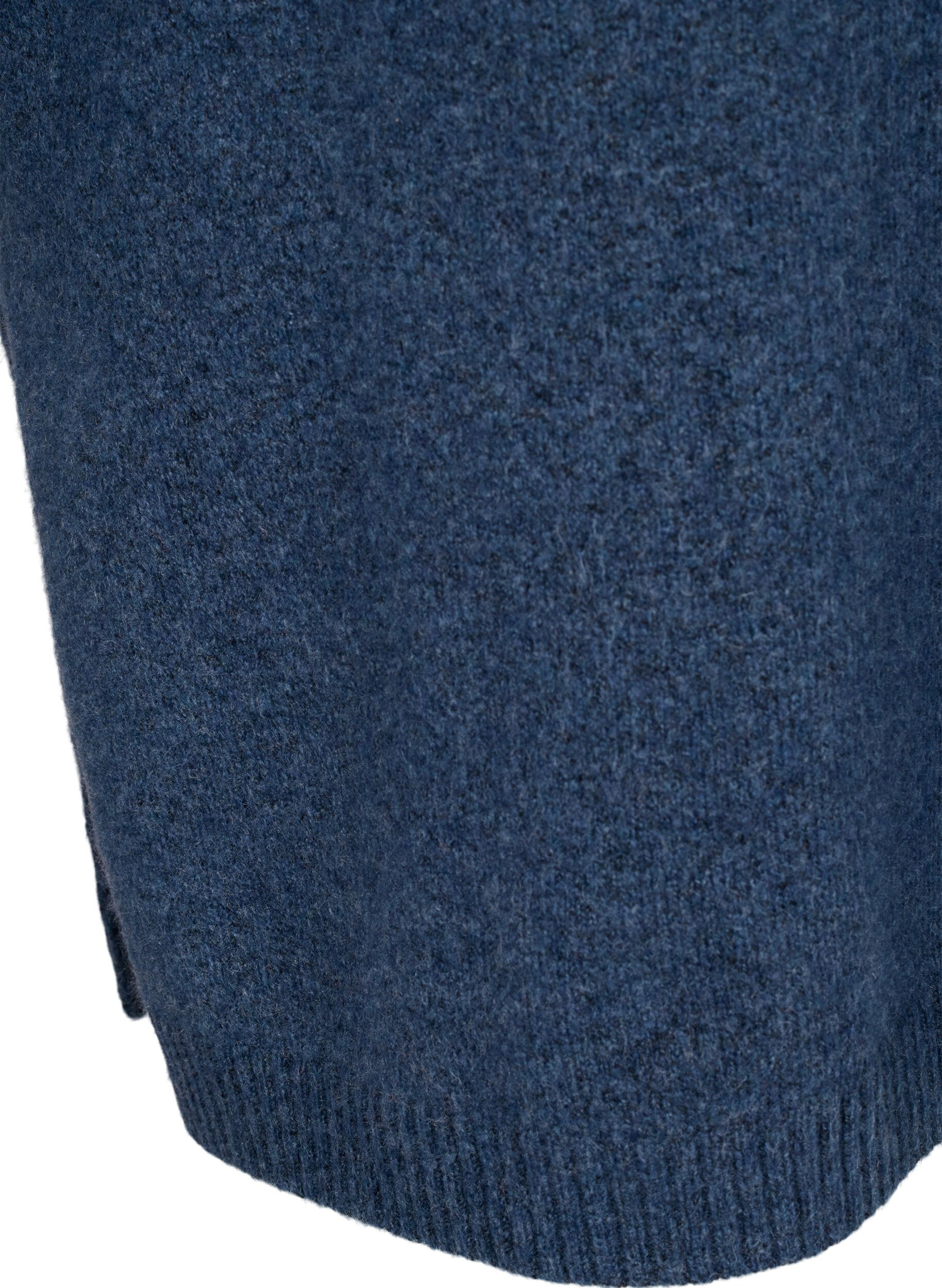 ZizziLange Strickbluse mit langen &Auml;rmeln, Bering Sea Mel., Packshot image number 3