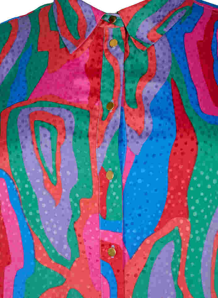 Langes bedrucktes Hemd, Colorfull Art Print, Packshot image number 2