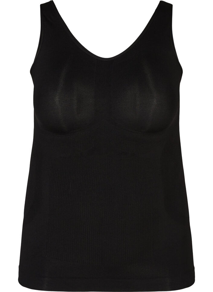 Shapewear Top mit breiten Tr&auml;gern, Schwarz, Packshot