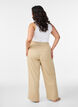 Gestreifte Schlafanzughose mit hoher Taille und weiten Beinen, Gelb, Model image number 1