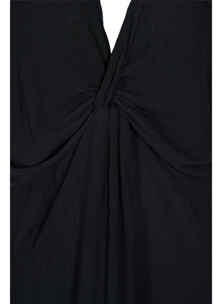 Kurzarm Strandkleid aus Viskose, Black, Packshot image number 2